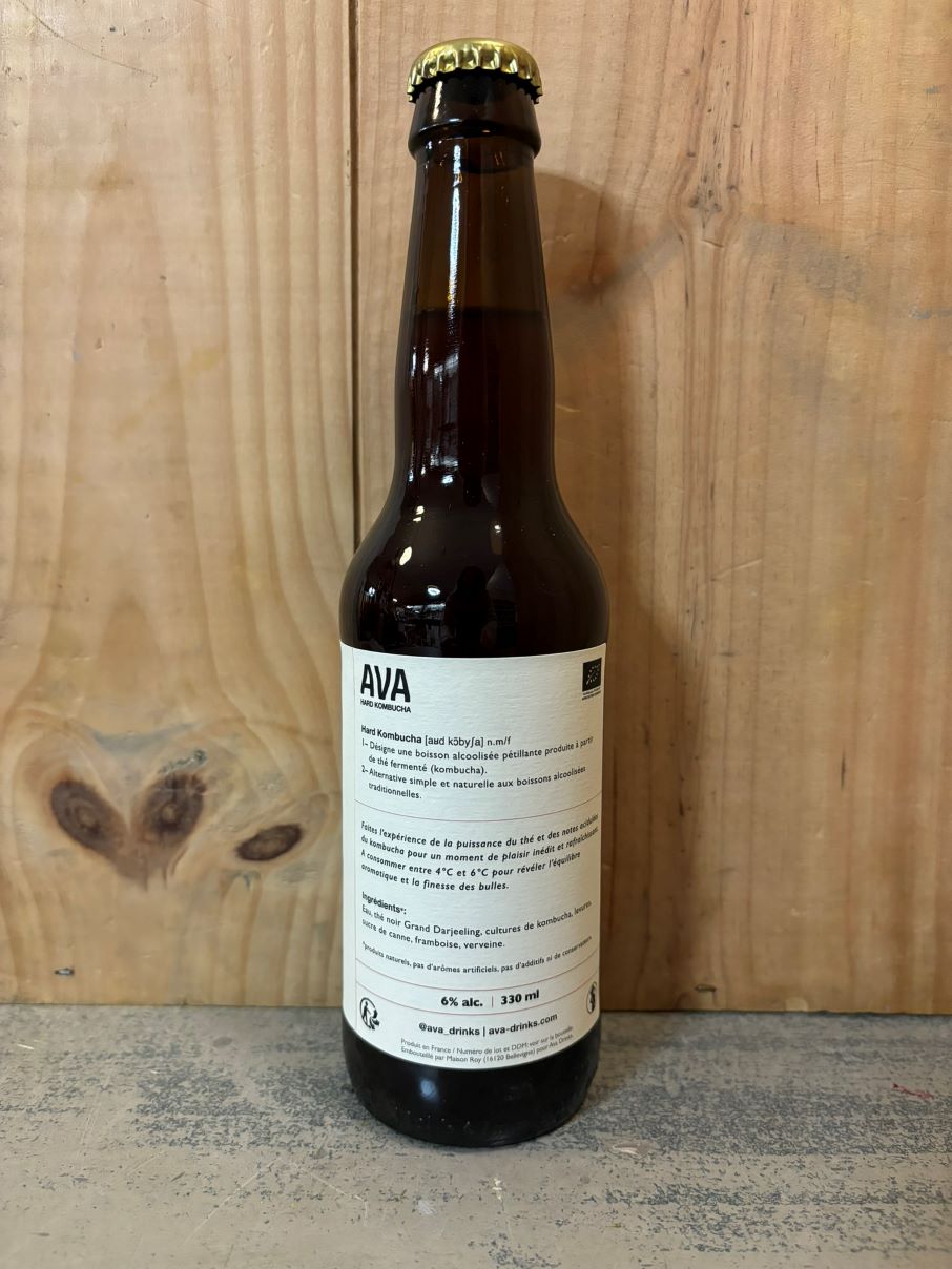 AVA Framboise + Verveine 6° Hard Kombucha 33cl Sud-Ouest France