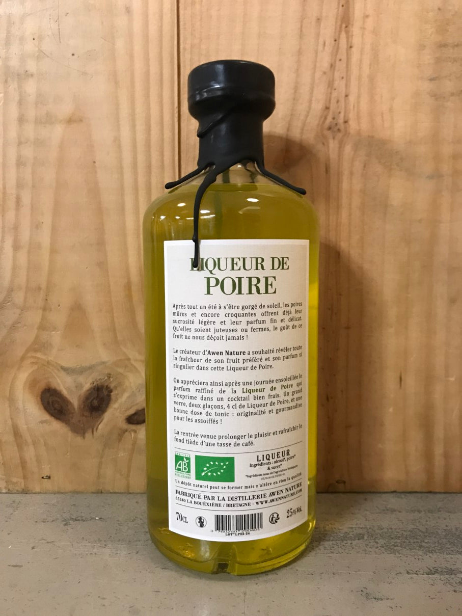 AWEN Nature Liqueur Poire 25° 70cl Bretagne, France