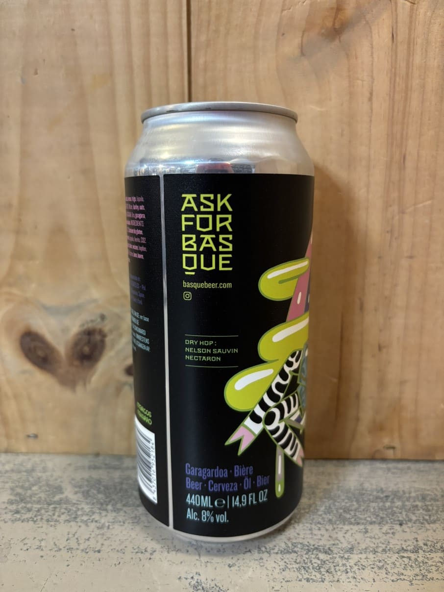BASQUELAND Neon Zebra 8° New Zealand DIPA Can 44cl Hernani Espagne