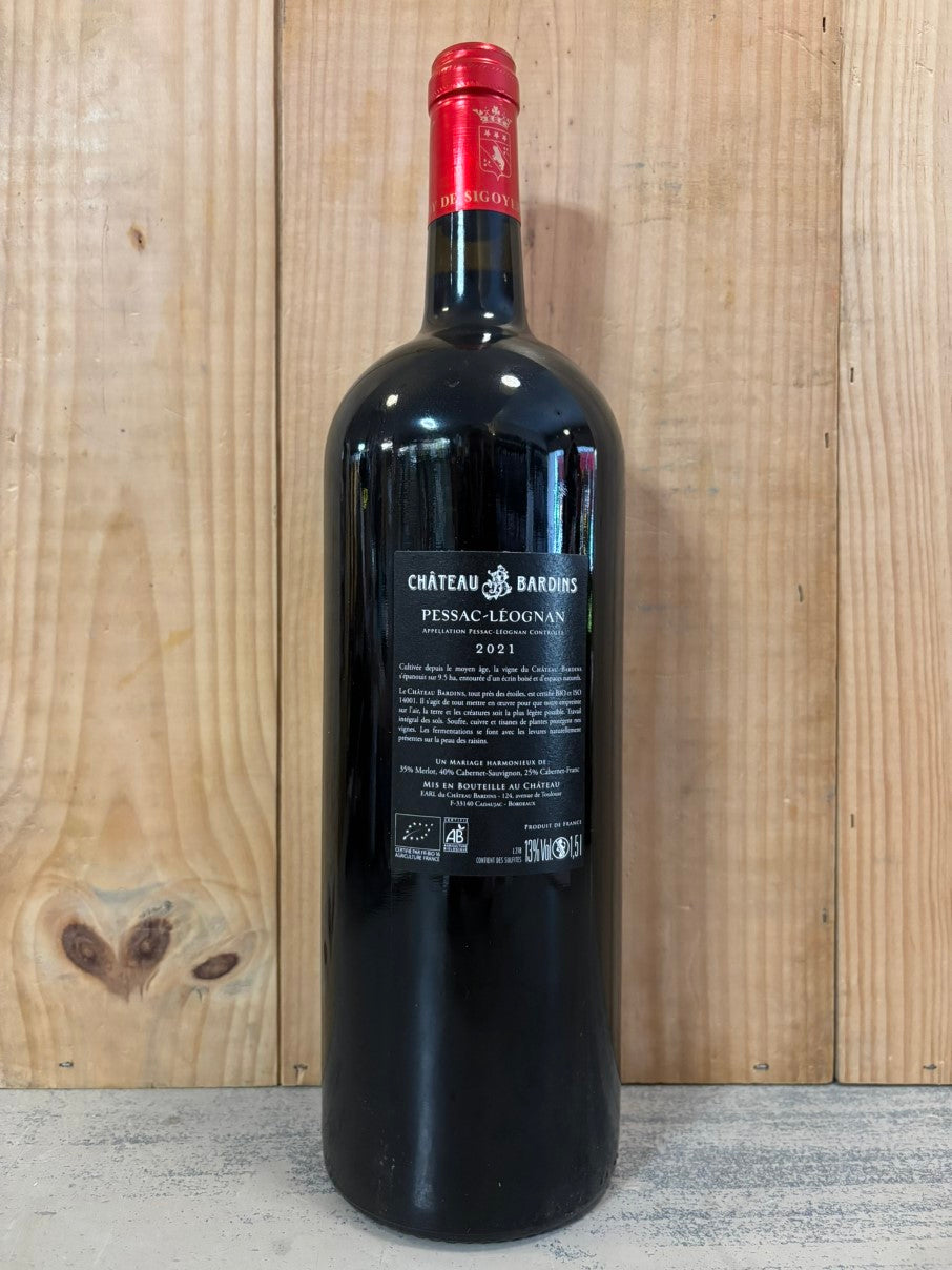 CHÂTEAU BARDINS Pessac Léognan 2021 150cl Magnum Rouge