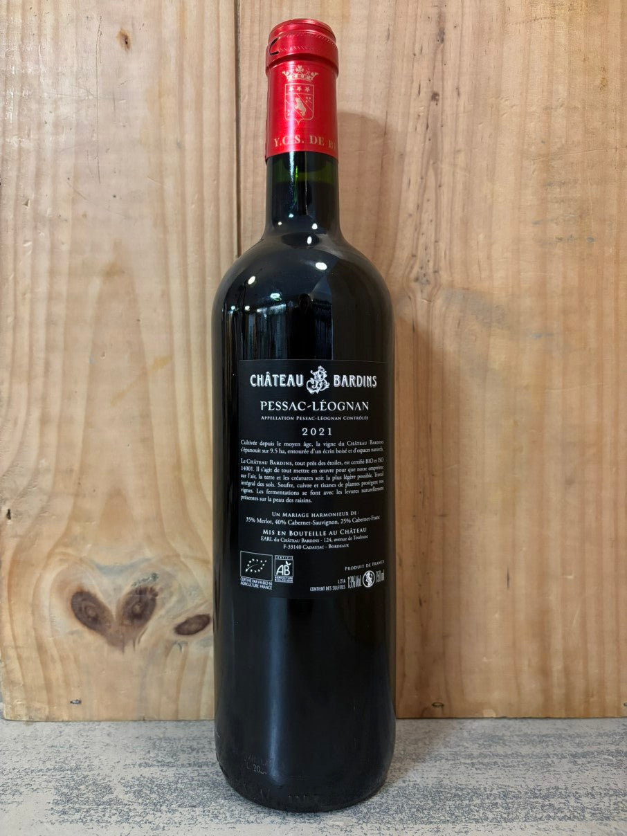 CHÂTEAU BARDINS Pessac Léognan 2021 75cl Rouge