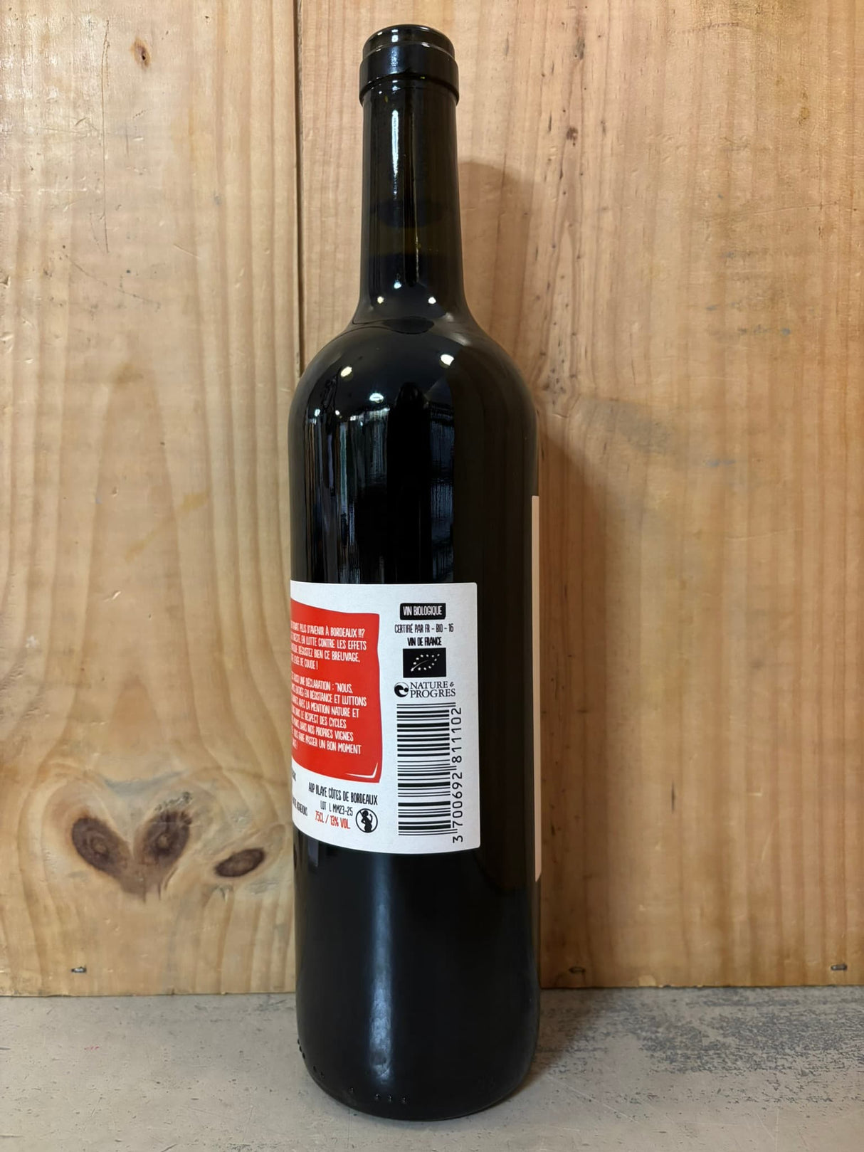 CHÂTEAU FREDIGNAC Merlot Moqueur 2023 Blaye Côtes de Bordeaux 75cl Rouge