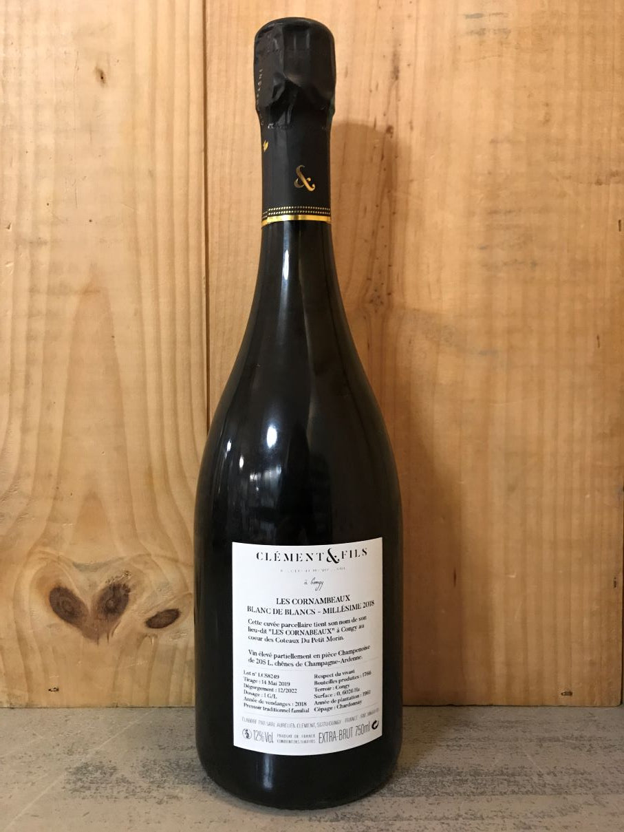 CLEMENT Aurélien Les Cornambeaux Blanc de Blancs 2018 Extra Brut Champagne 75cl Blanc