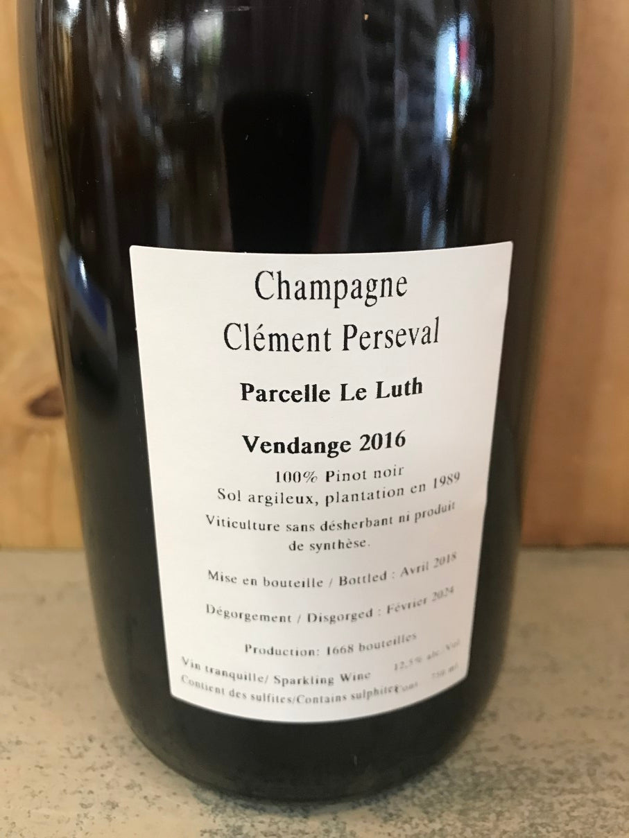 CLEMENT PERSEVAL Le Luth 2016 Blanc de Noirs 1er Cru Champagne Extra Brut 75cl Blanc - 1Sem 2024 -