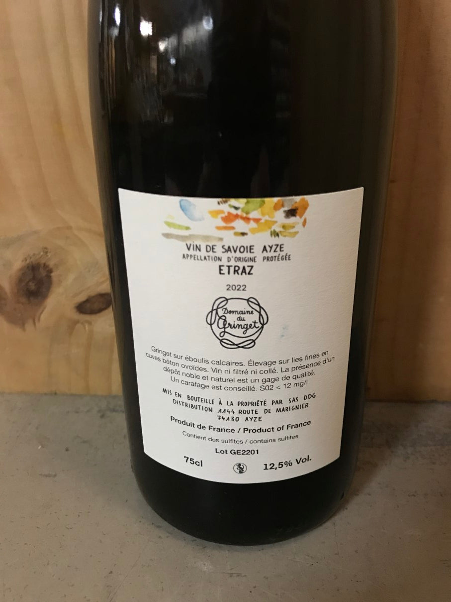 DOMAINE DU GRINGET Ayze Etraz 2022 Savoie 75cl Blanc