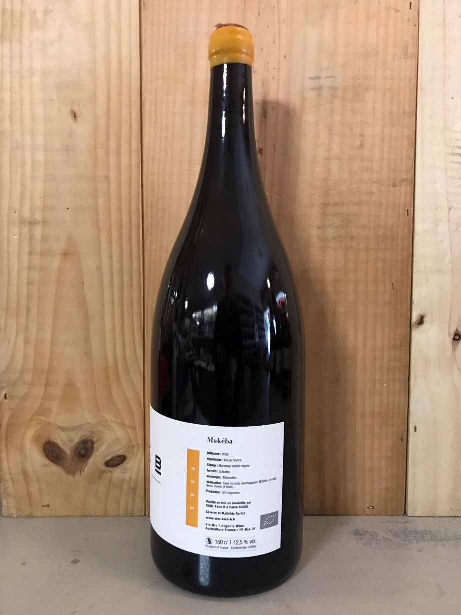 FACE B Makéba 2022 Vin de France (Calce) 150cl Magnum Blanc