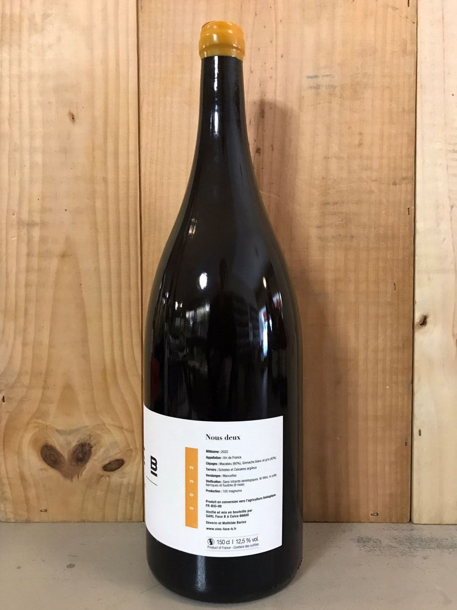 FACE B Nous Deux 2022 Vin de France (Calce) 150cl Magnum Blanc