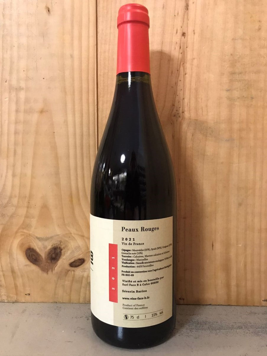 FACE B Peaux Rouges 2021 Vin de France (Calce) 75cl Rouge