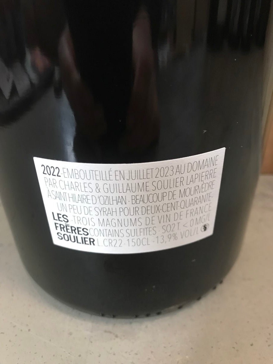 FRERES SOULIER Les Croses 2022 Vin de France (Gard) 150cl Magnum Rosé