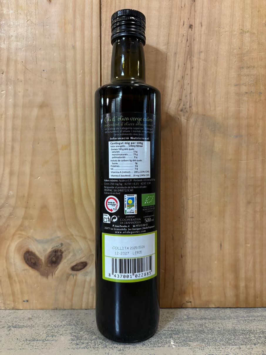 GARRIGUELLA COOPERATIVA AGRICOLA Degustus Oli Verge Extra Huile d'Olive 50cl Catalogne Espagne