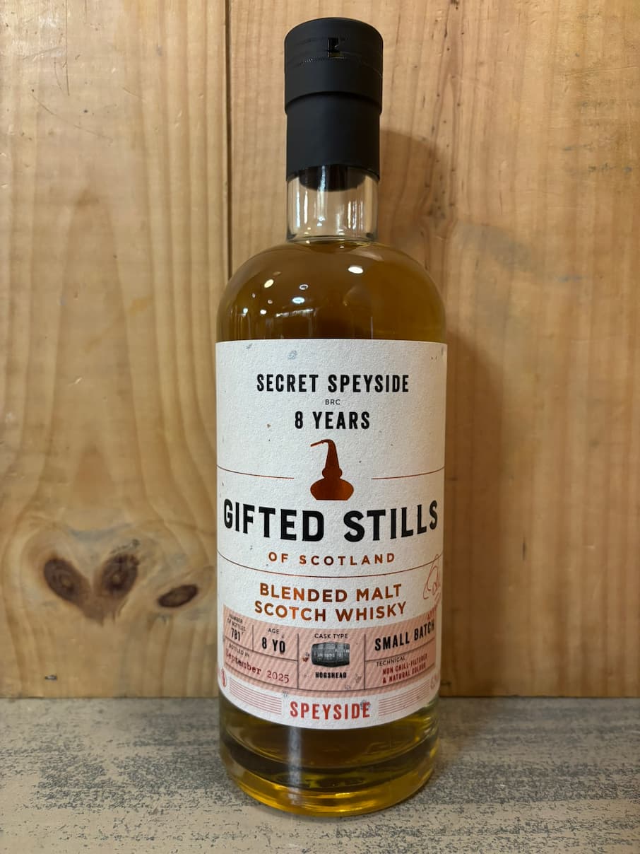GIFTED STILLS Secret Speyside Brc 8 ans Speyside Hogshead Single Cask - mise 2025 45,2% 70cl