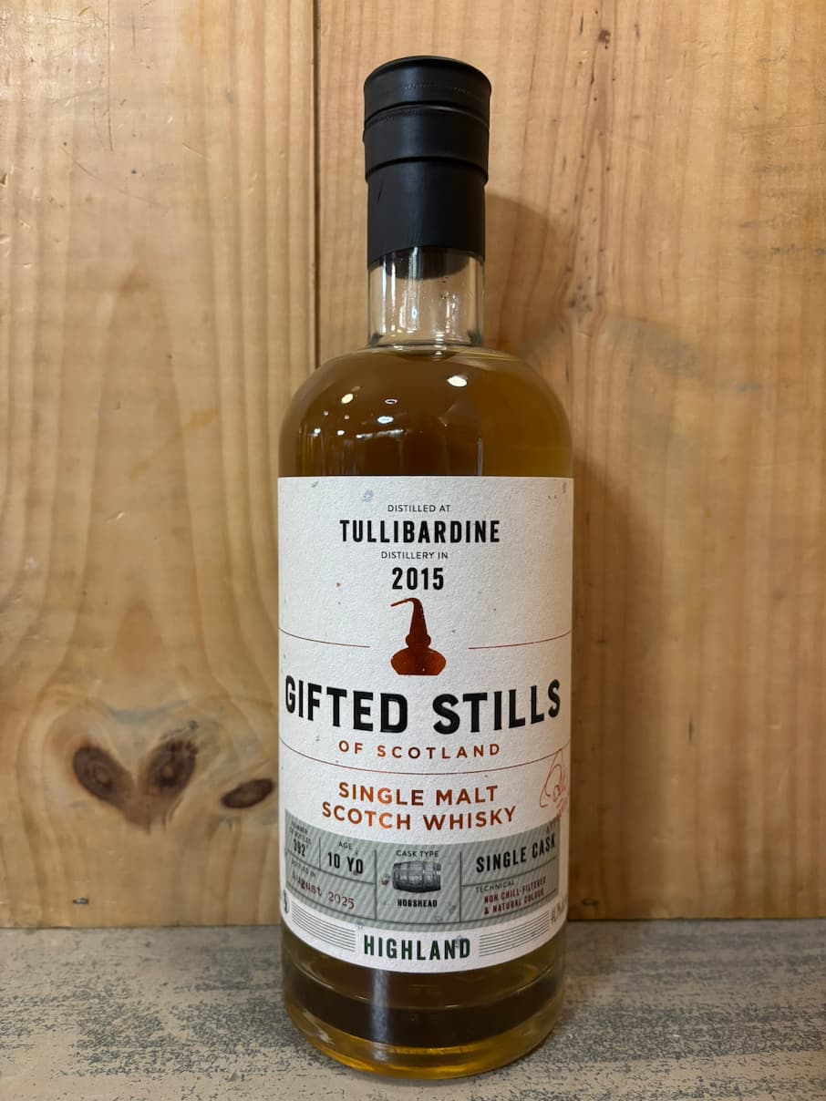 GIFTED STILLS Tullibardine 2015 10 ans Central Highlands Hogshead Single Cask - mise 2025 44,1% 70cl