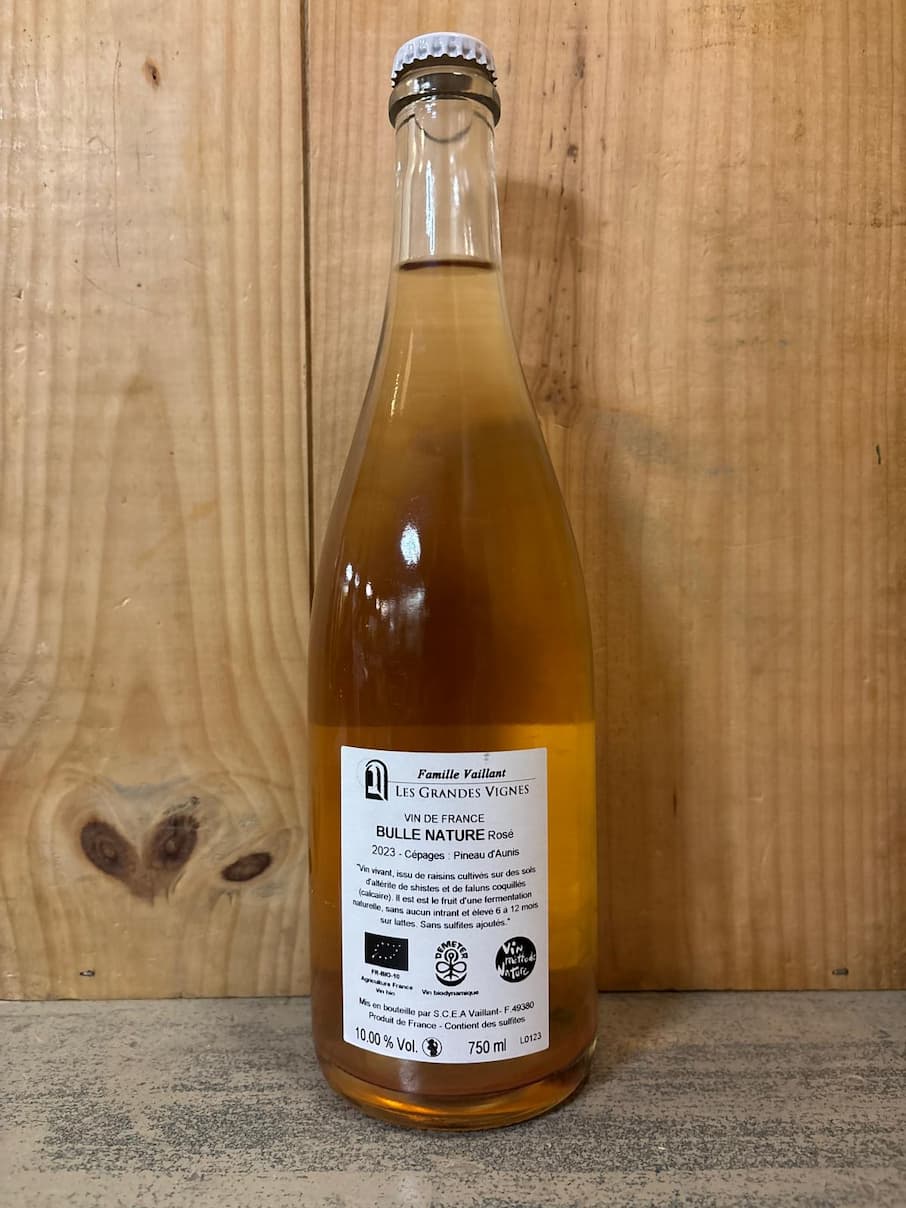 GRANDES VIGNES Bulle Nature VdF (Anjou) 75cl Rosé Pétillant Naturel