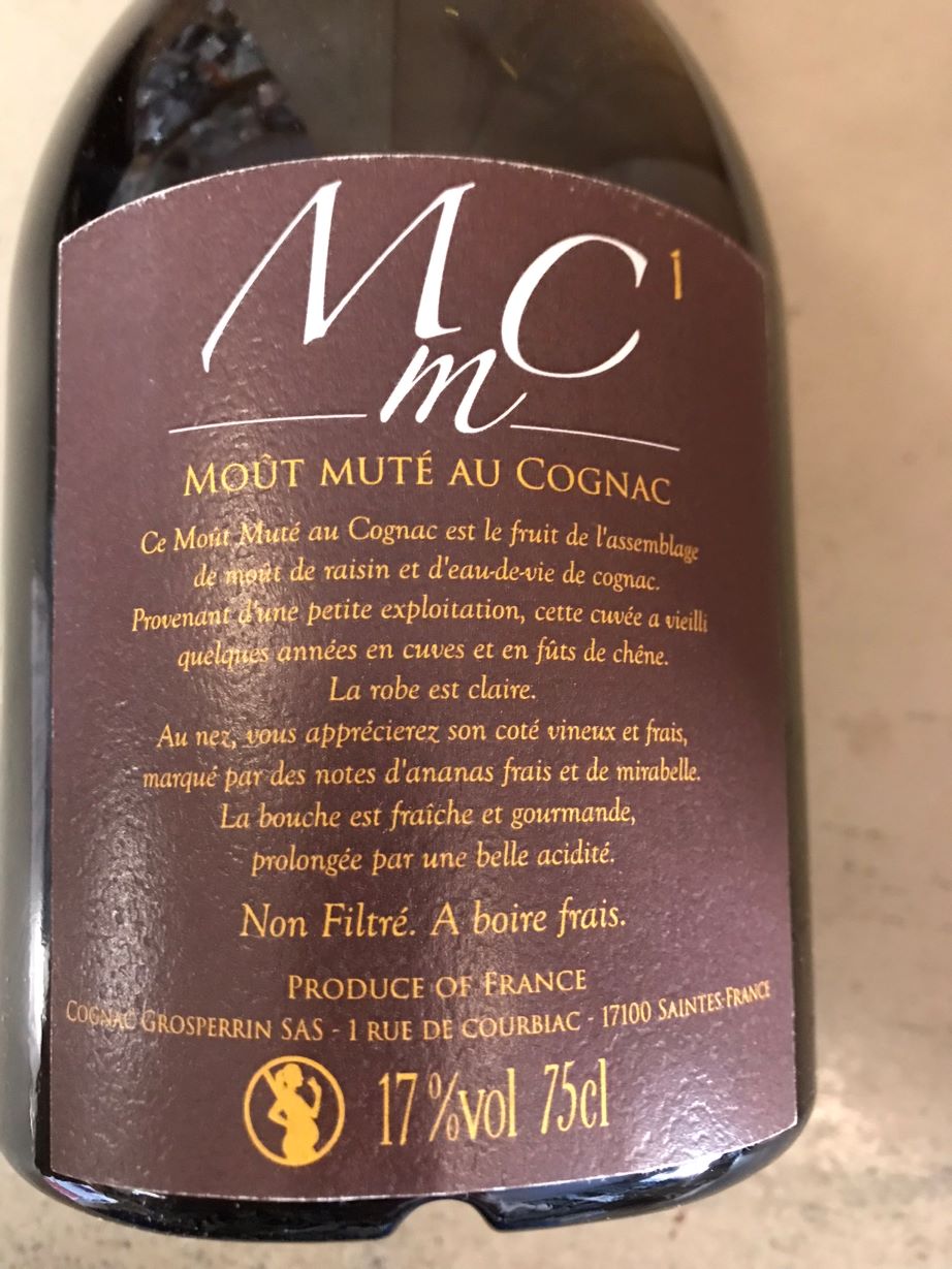 GROSPERRIN Moût Muté au Cognac MMC1 5ans 17° 70cl