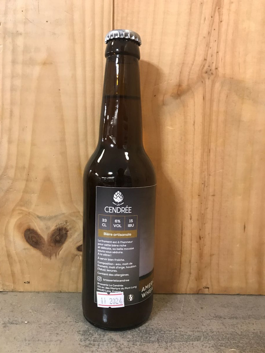 LA CENDREE American Wheat Ale 6° 33cl Sud-Ouest France