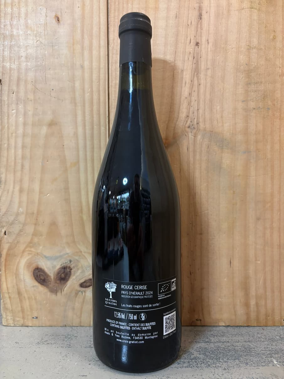 LA CROIX GRATIOT Rouge Cerise IGP Pays d'Hérault 2024 75cl Rouge