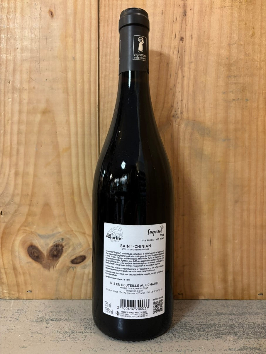 LA MAURINE Surprise 2024 Saint Chinian 75cl Rouge
