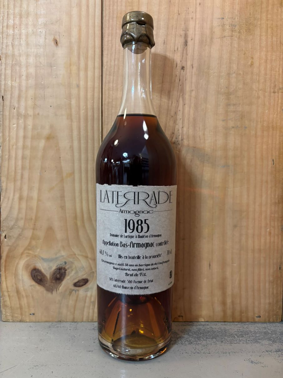 LATERRADE 1985 Domaine de Lartigue (Mauléon d'Armagnac) Brut de Fût 40,7° Bas Armagnac 70cl