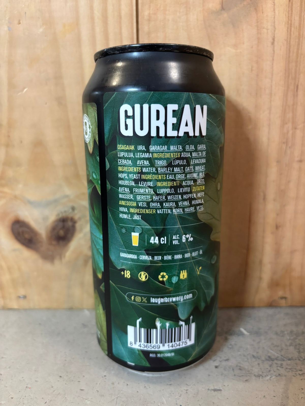 LAUGAR Gurean 6° Hazy IPA Can 44cl Pays-Basque Espagne