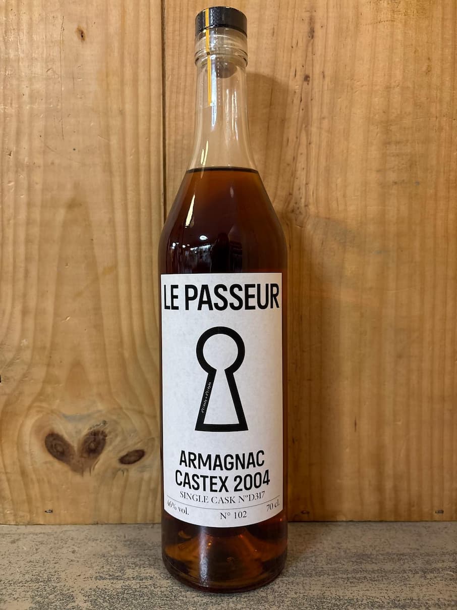 LE PASSEUR Castex 2004 fût n° D317 Distillation continue 46° Bas Armagnac 70cl