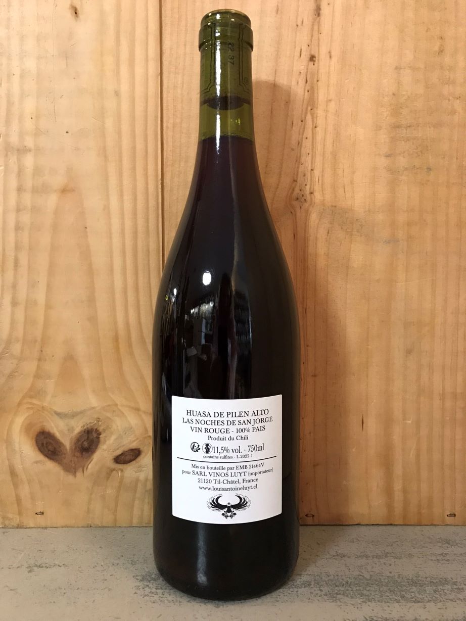 LUYT LOUIS ANTOINE Huasa de Pilen Alto 2022 Region Maule Chile 75cl Rouge