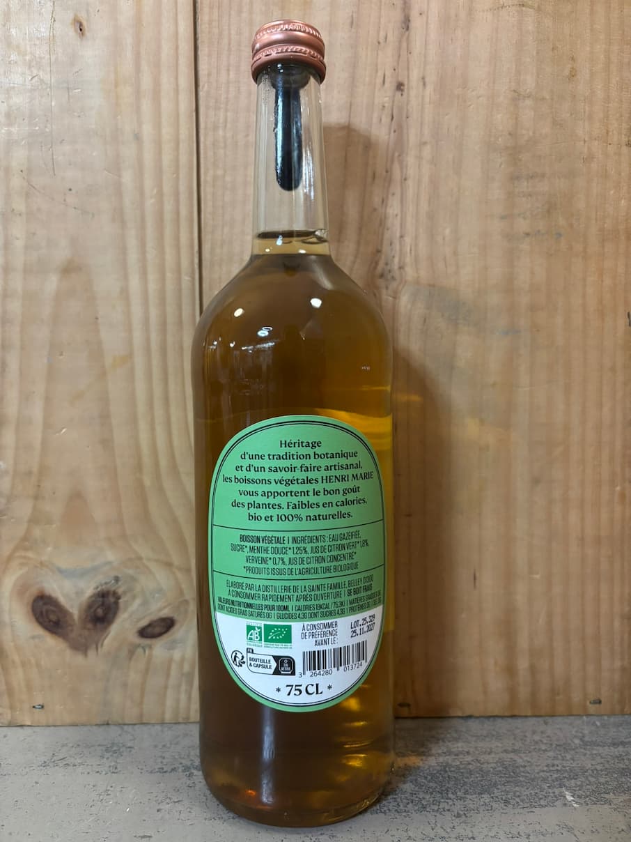 MAISON HENRI MARIE Menthe 75cl Bio Boisson Végétale France