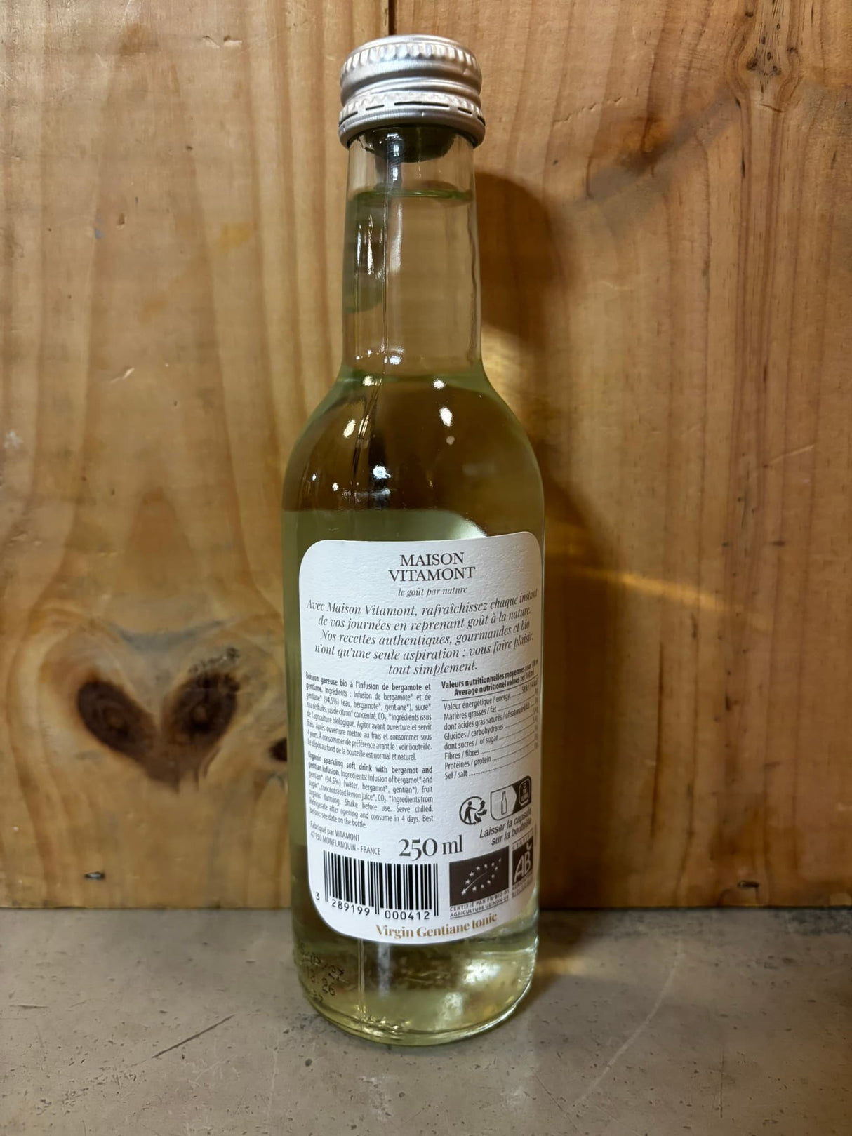 MAISON VITAMONT Gentiane Tonic 25cl Prêt à boire Sans Alcool 0%