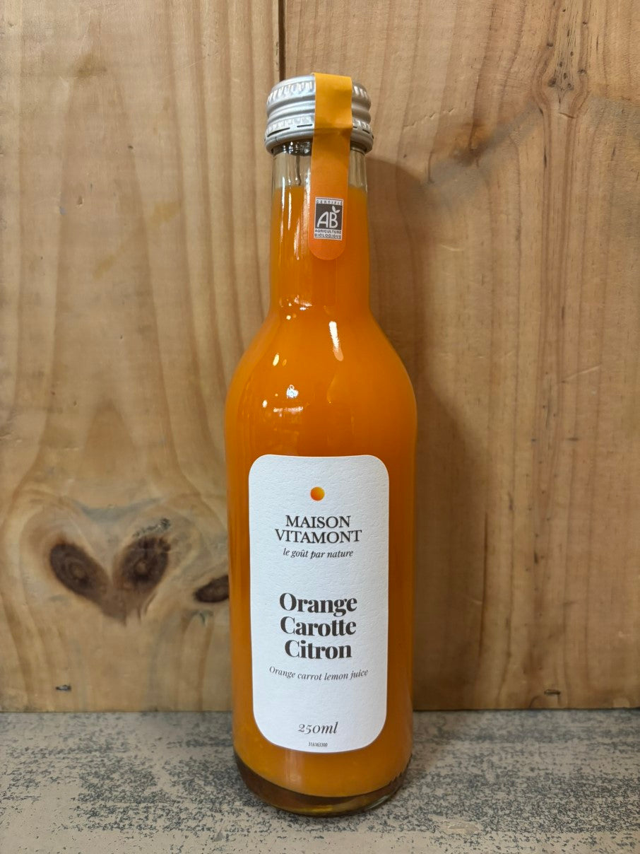 MAISON VITAMONT Orange/Carotte/Citron 25cl Pur Jus de Fruit