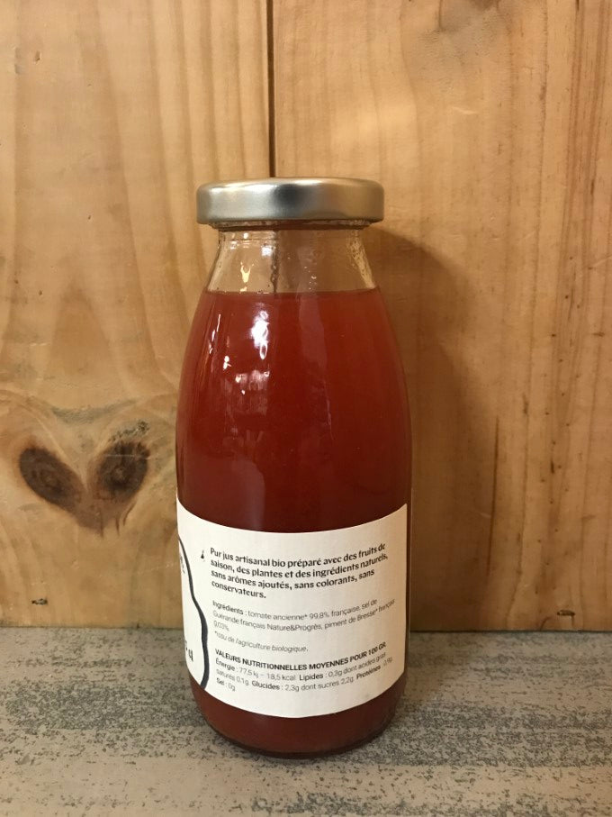 NOS JARDINS IMPARFAITS Tomate Ancienne, Piment de Bresse 25cl Jus de Fruits