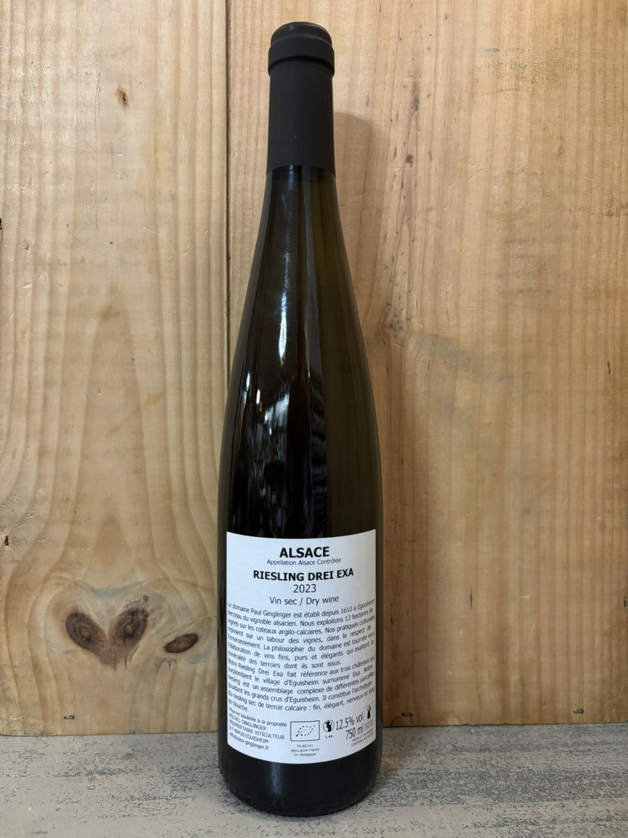PAUL GINGLINGER Riesling Drei Exa 2023 Alsace 75cl Blanc
