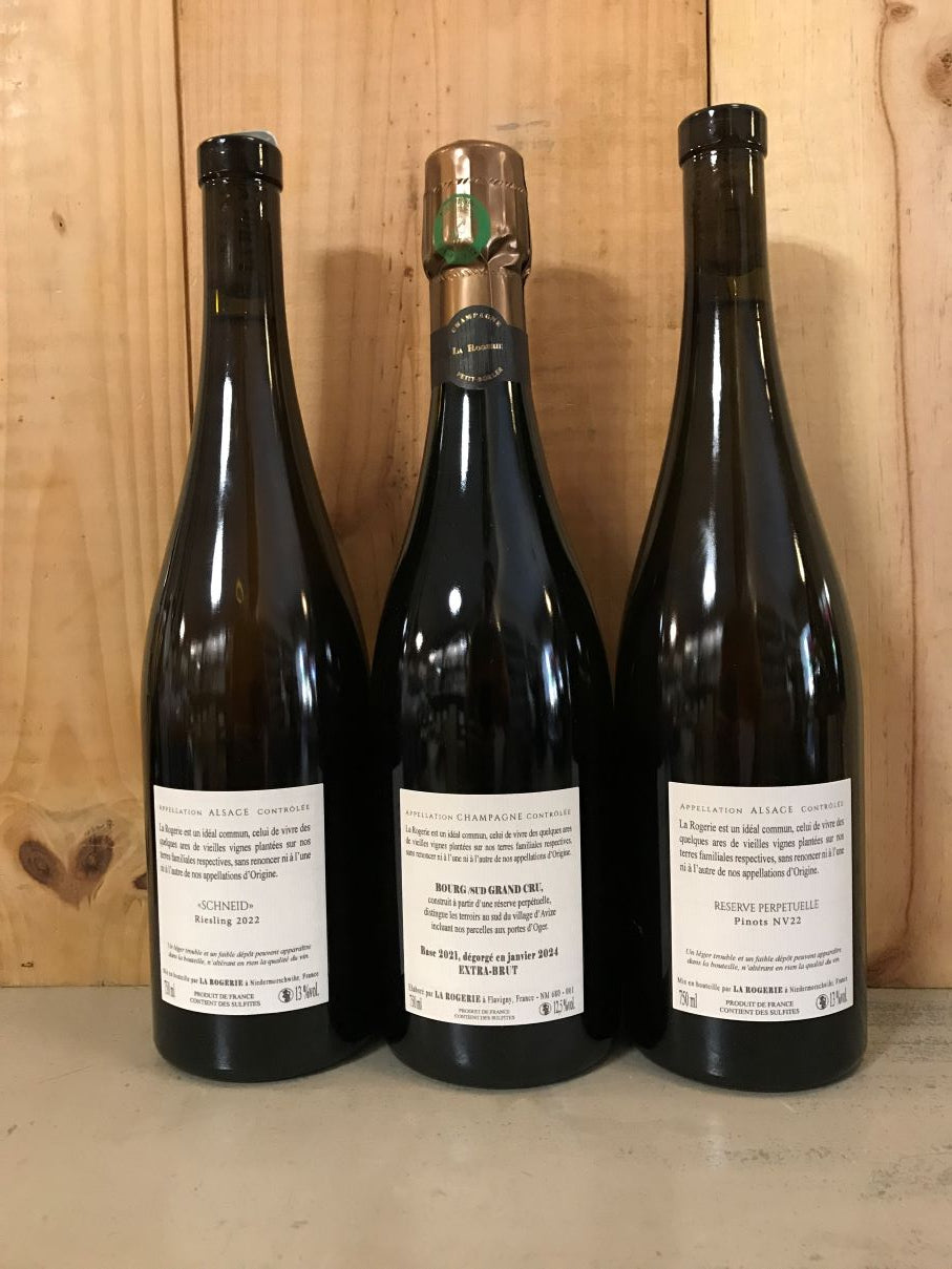PÉPITES LA ROGERIE Champagne Alsace 3 bouteilles