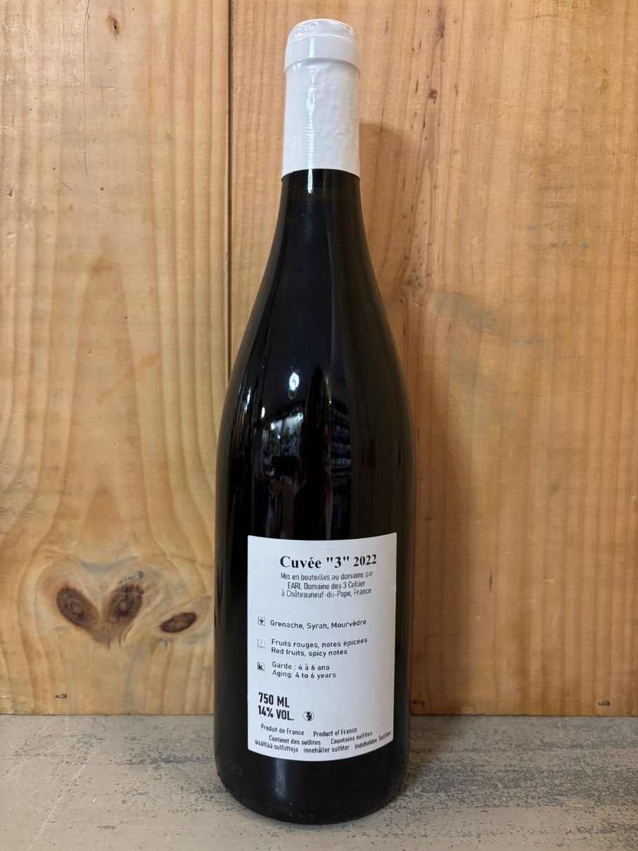 TROIS CELLIER 2022 Côtes du Rhône 75cl Rouge