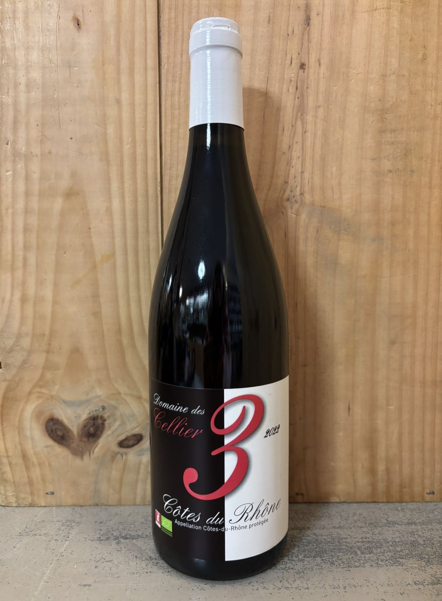 TROIS CELLIER 2022 Côtes du Rhône 75cl Rouge