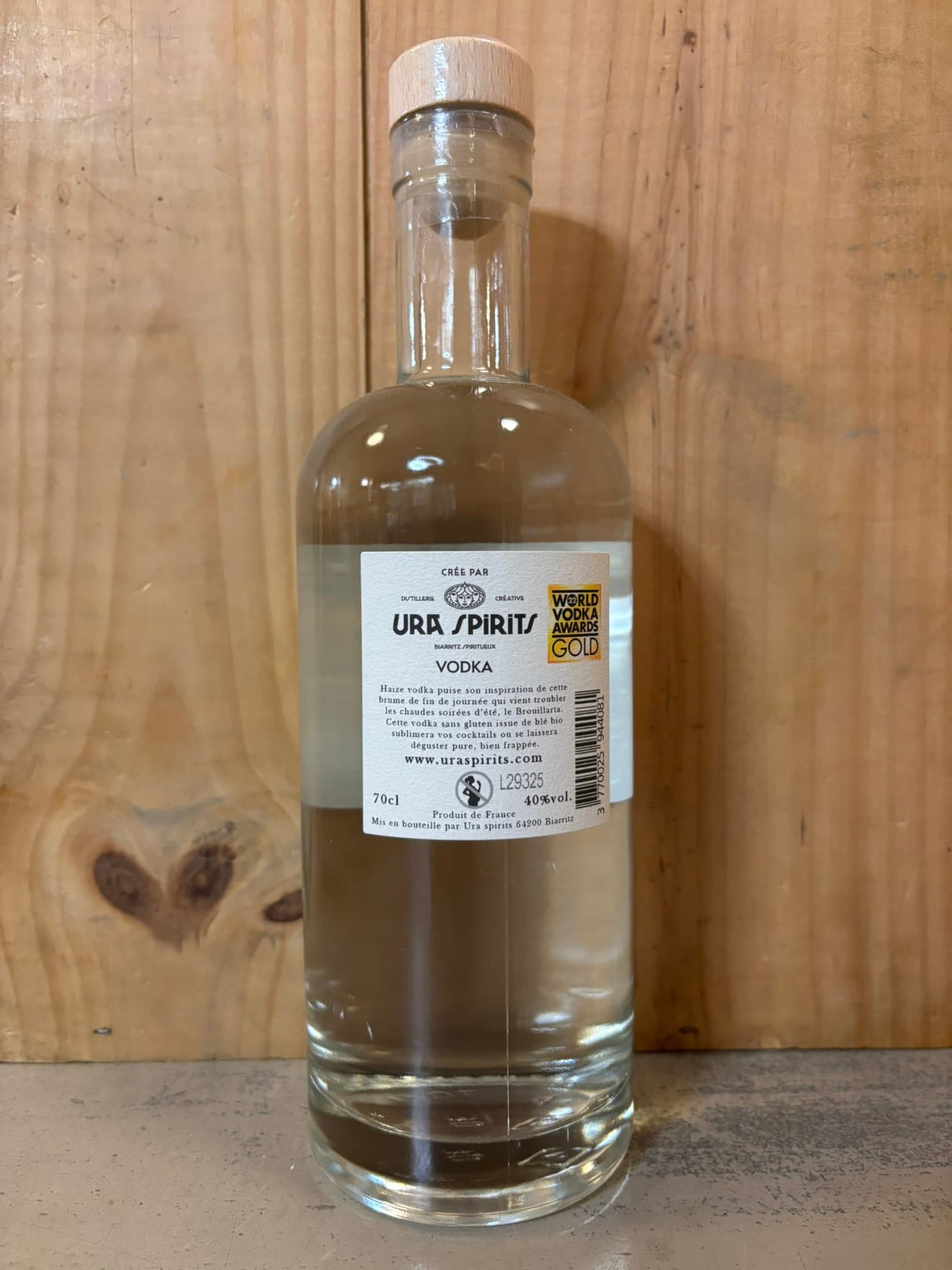 URA SPIRITS Biarritz HAIZE Vodka 40° 70cl France Pays Basque