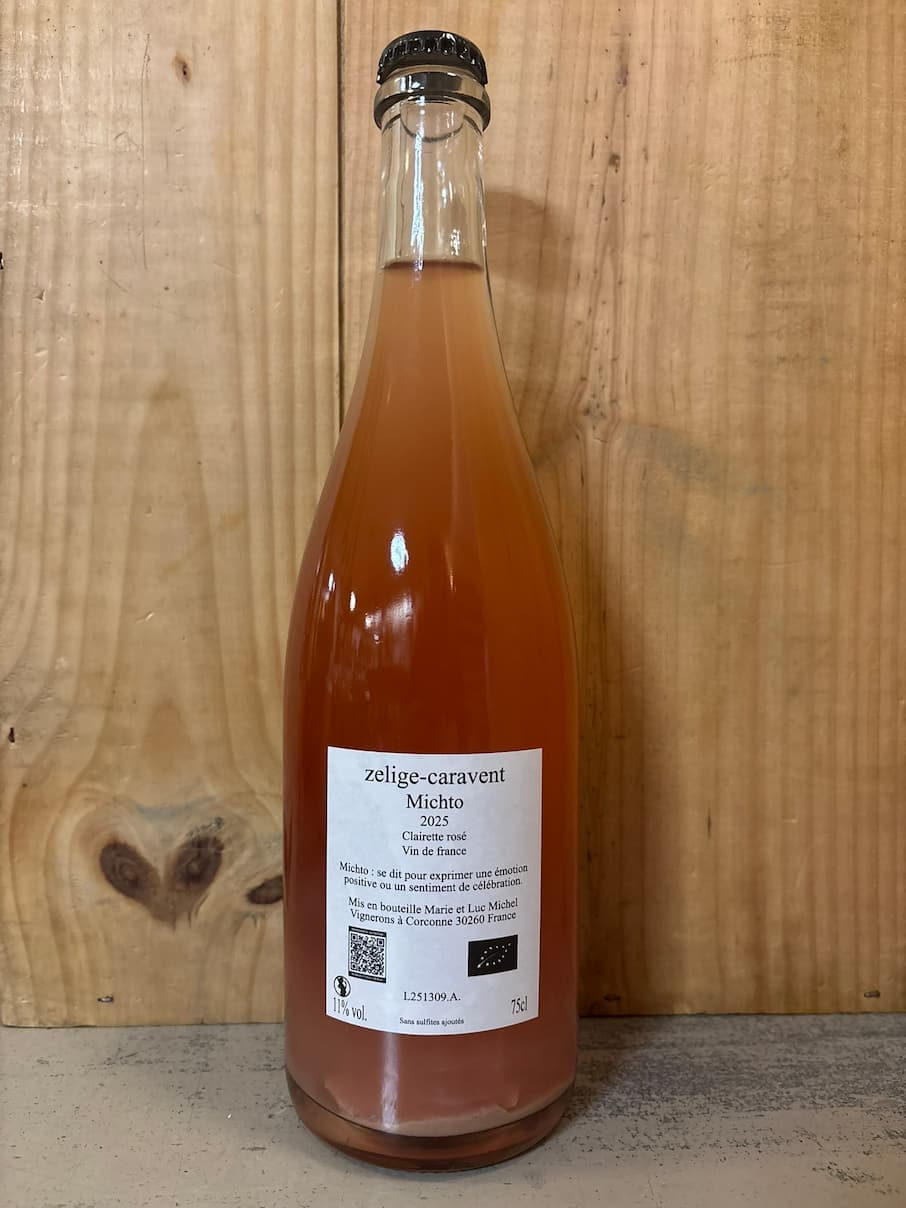 ZELIGE CARAVENT Michto 2025 (Languedoc) 75cl Rosé Pétillant Naturel