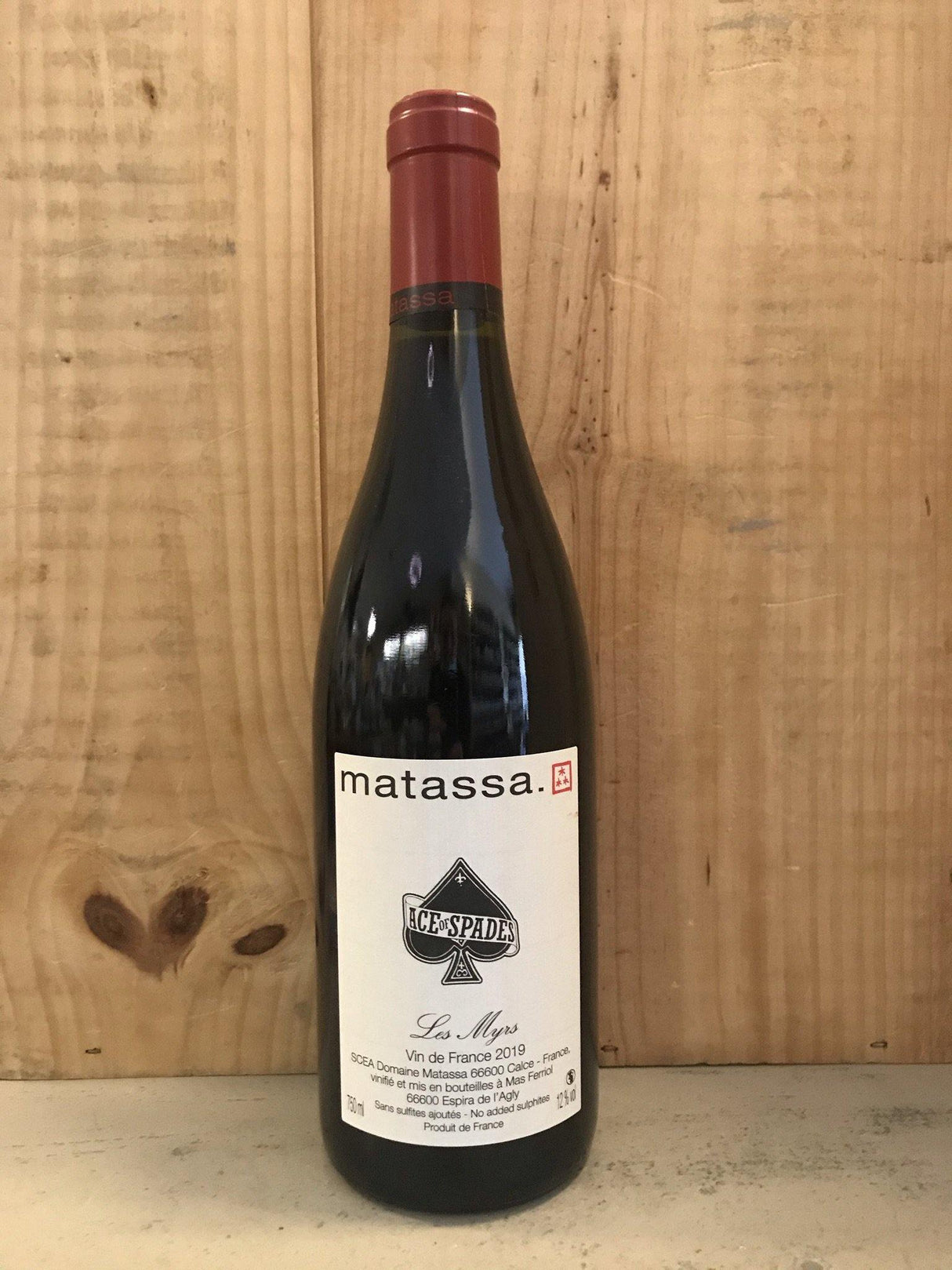 DOMAINE MATASSA Les Myrs Ace of Spades 2019 VdF (Roussillon) 75cl Rouge - Cave du Palais, 64000 Pau