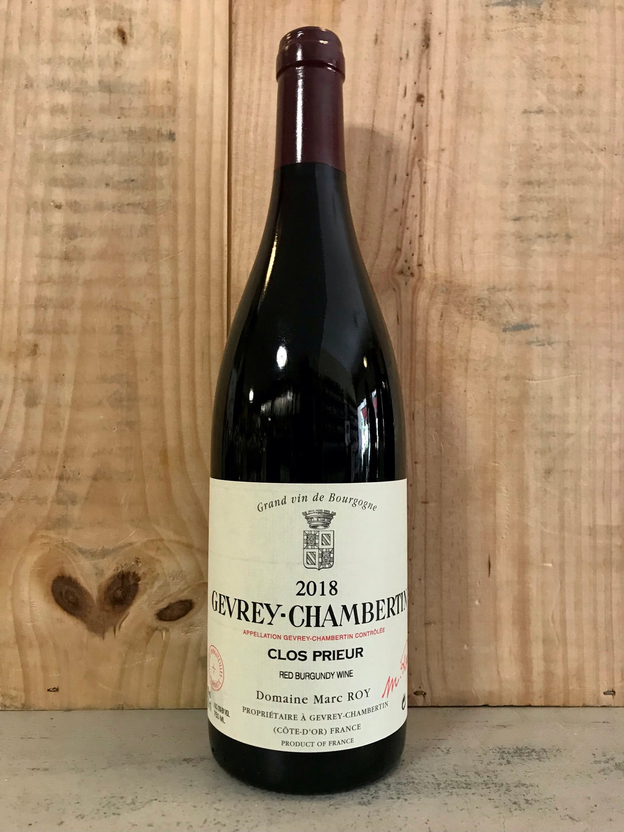 MARC ROY Gevrey Chambertin Clos Prieur 2018 75cl Rouge