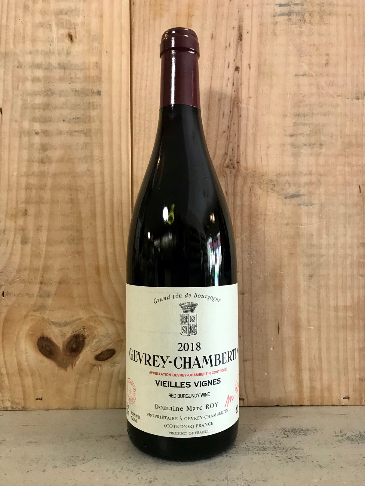 MARC ROY Gevrey Chambertin Vieilles Vignes 2018 75cl Rouge