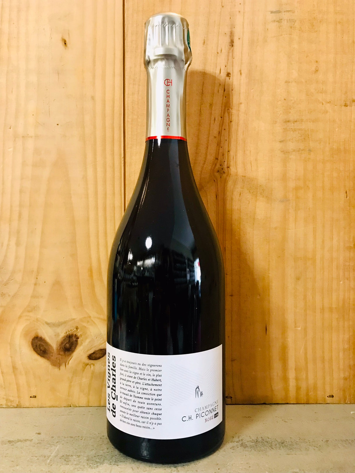 PICONNET CH Les Vignes de Charles 2016 Champagne Côte des Bar Brut Nature 75cl Rosé