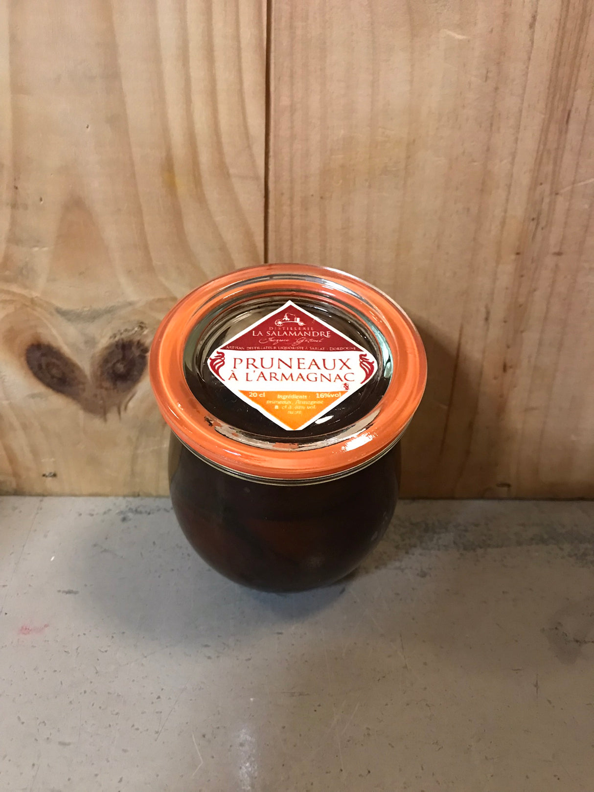 SALAMANDRE Pruneaux à l'Armagnac 16° 20cl (Weck) Eau de Vie