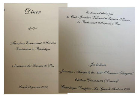 Domaine Haugarot au repas de Monsieur Macron! - Cave du Palais, 64000 Pau