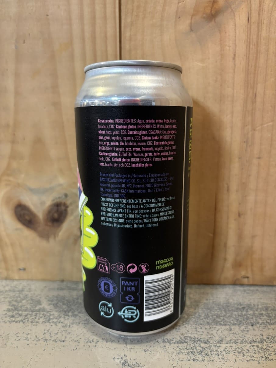 BASQUELAND Neon Zebra 8° New Zealand DIPA Can 44cl Hernani Espagne