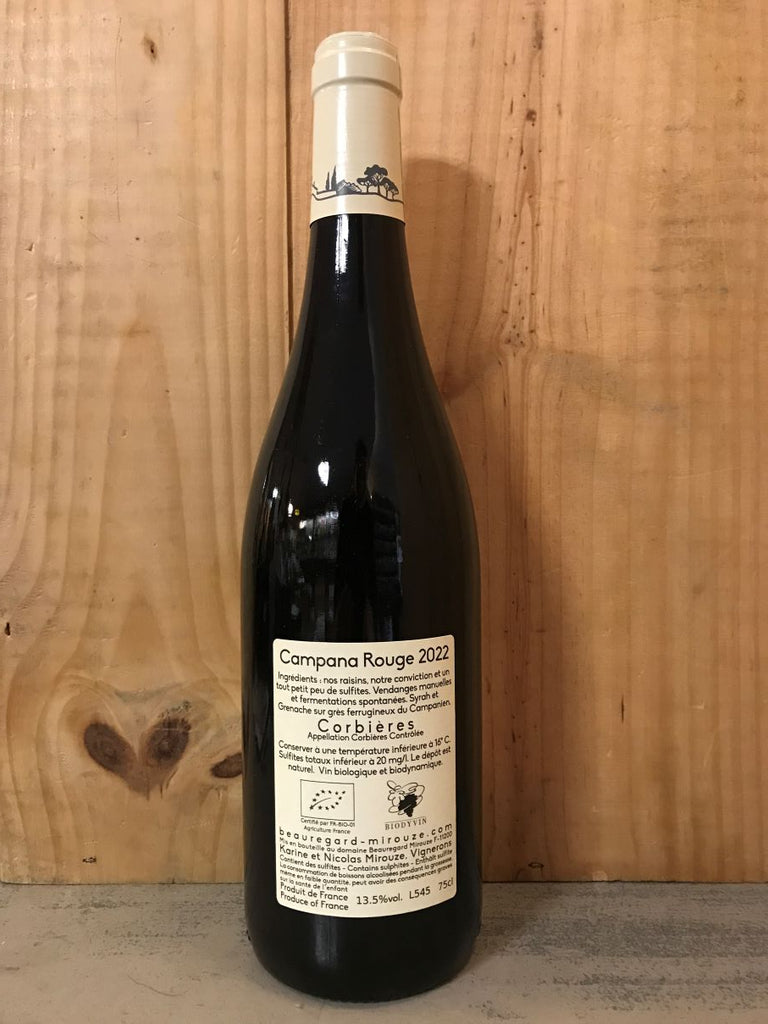 BEAUREGARD MIROUZE Campana 2022 Corbières 75cl Rouge
