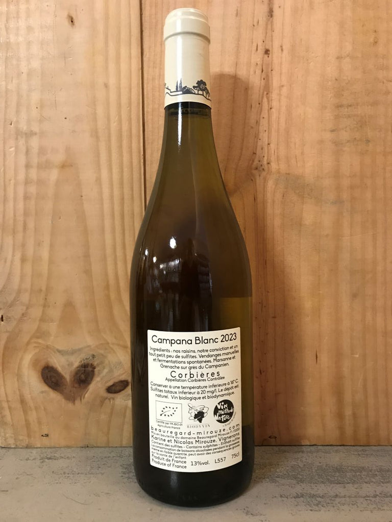 BEAUREGARD MIROUZE Campana 2023 Corbières 75cl Blanc
