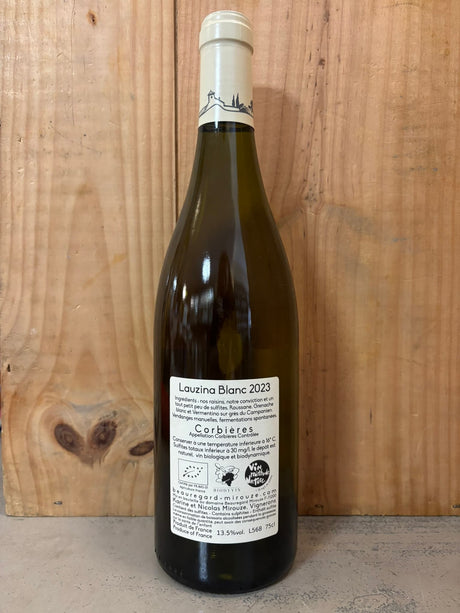 BEAUREGARD MIROUZE Lauzina 2023 Corbières 75cl Blanc