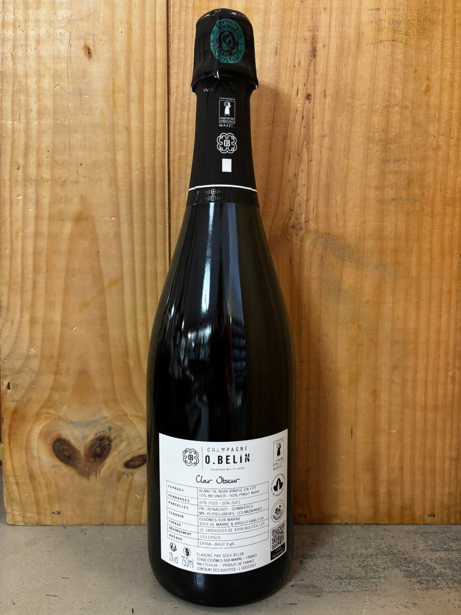 BELIN Clair Obscur Champagne Extra Brut 75cl Blanc