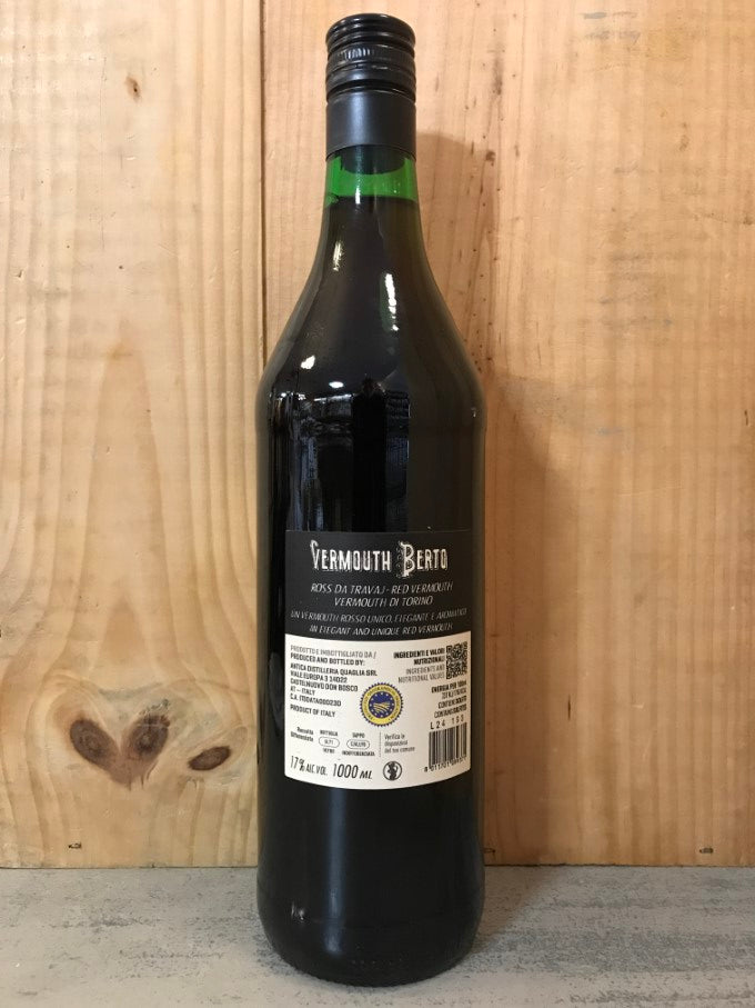 BERTO Vermouth Rosso di Torino 100cl 17° ANTICA DISTILLERIA QUAGLIA Italie