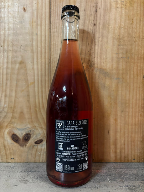 BORDATTO Basa Bizi 2025 Pet Nat Comté Tolosan (Pays Basque) 75cl Rosé