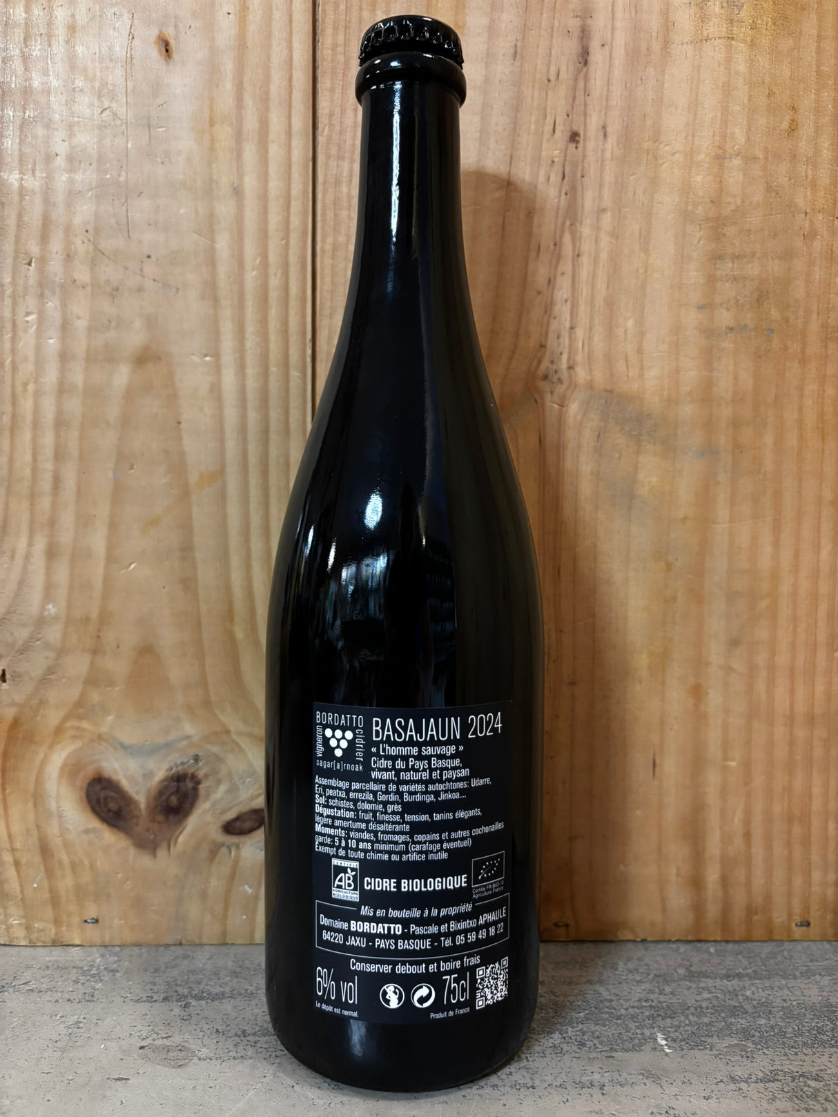 BORDATTO Cidre Basa Jaun 2024 75cl Pays Basque