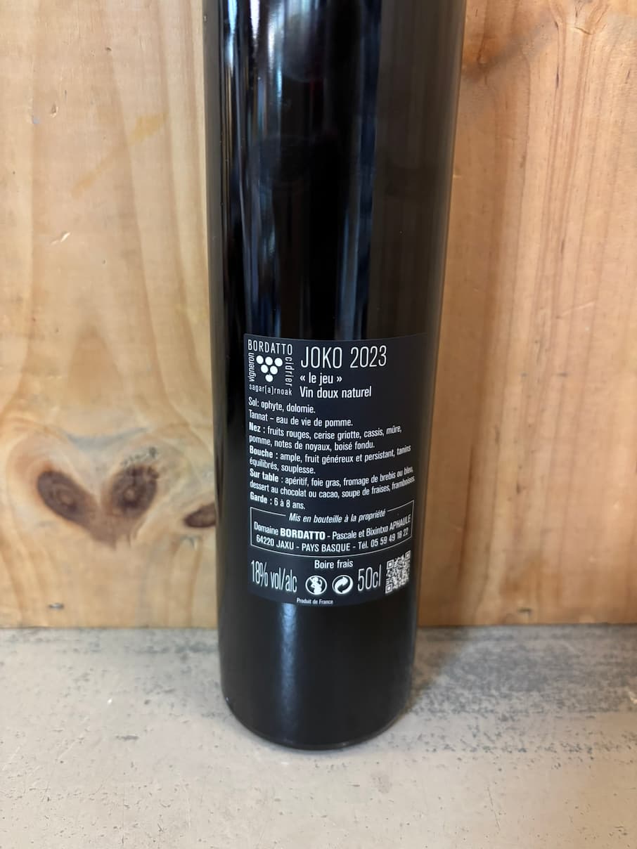 BORDATTO Joko 2023 Vin Doux Naturel 50cl Rouge